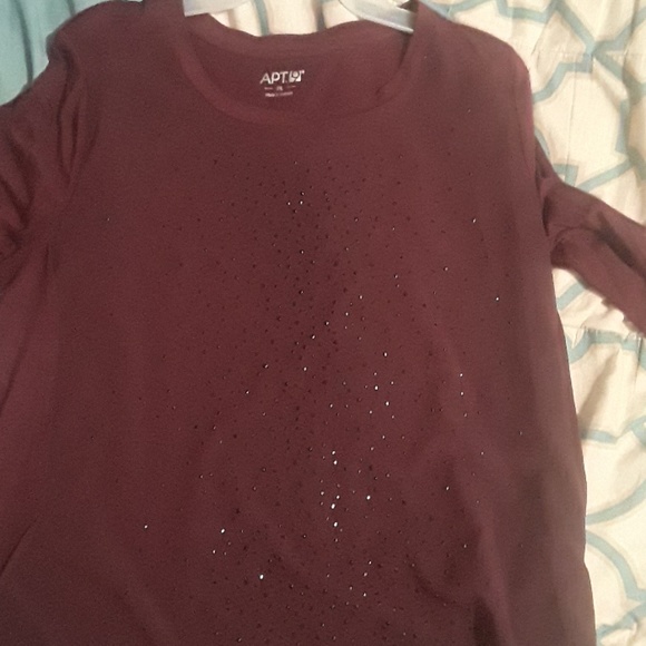 Apt. 9 Tops - Apt 9. Beautiful Fall Longsleeve Shirt Maroon in C